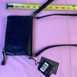 NWT black Frye Melissa stadium bag